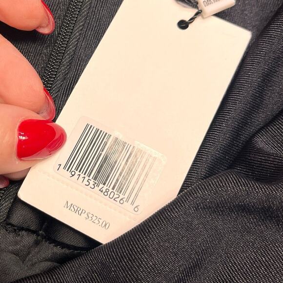 NWT Jason Wu Black Chain Strap Satin Jumpsuit XS - Picture 8 of 11